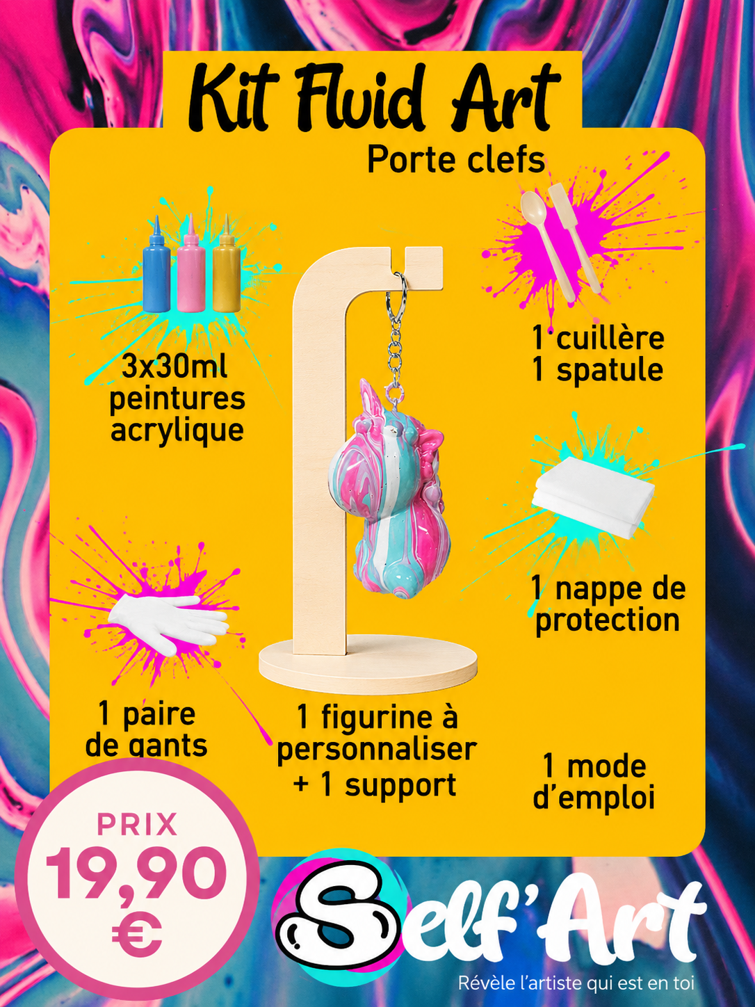 Kit Créatif Porte Clefs LICORNE